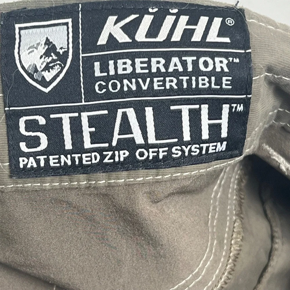 Kuhl Liberator Convertible Stealth Shorts Mens 36 Olive Green Hiking Cargo